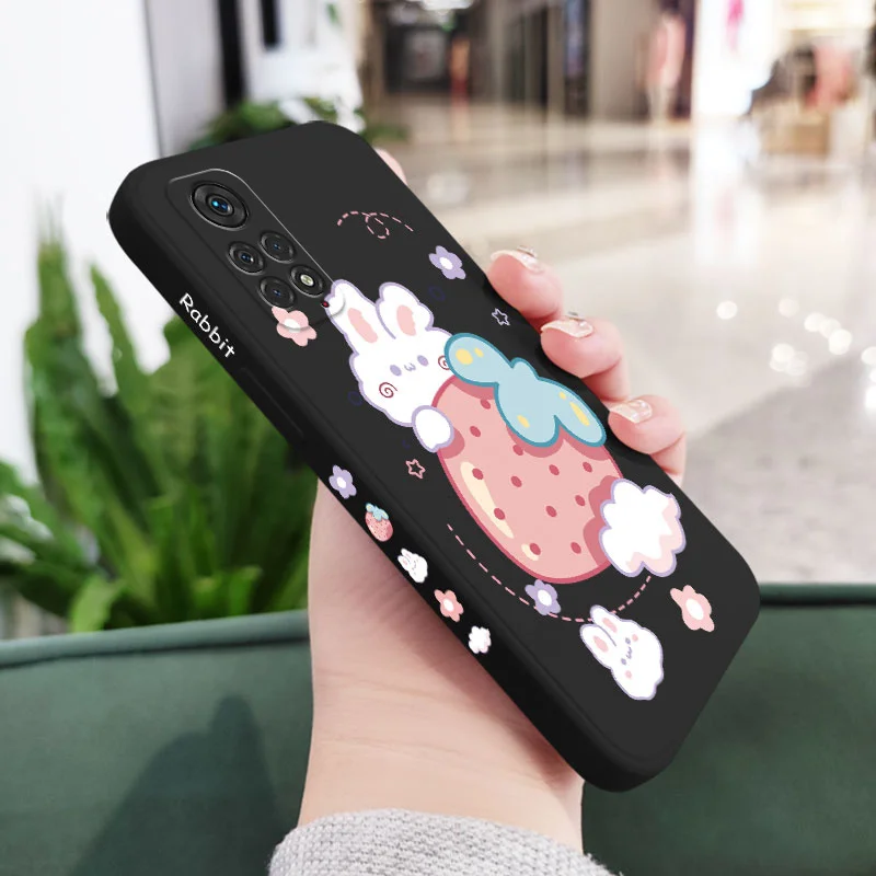 Strawberry Rabbit Phone Case - Cute Cartoon Design Cover