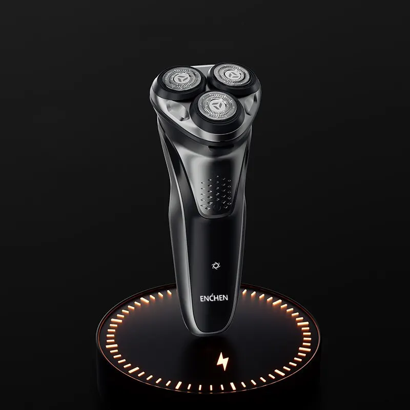 ENCHEN Blackstone Electrical Rotary Shaver Full Body Washable IPX7 Waterproof Dry Wet Dual Use Rechargeable electric shaver