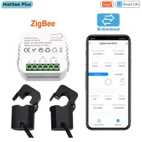 Tuya Smart Life ZigBee Energy Meter Two Way 1, 2 Channel with Current Transformer Clamp App Monitor Power 80A 110V/240V 50/60Hz 1