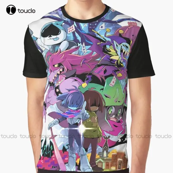 

Футболка Deltarune с графическим рисунком, футболки с цифровой печатью, уличная одежда, новинка, популярный Рождественский подарок унисекс