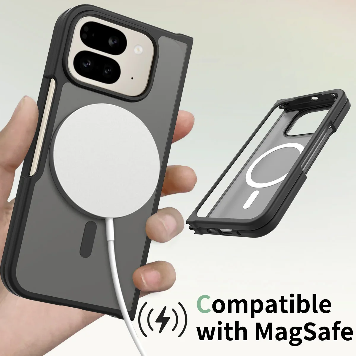 Matte Translucent Magnetic Phone Case with Wireless Charging Protection