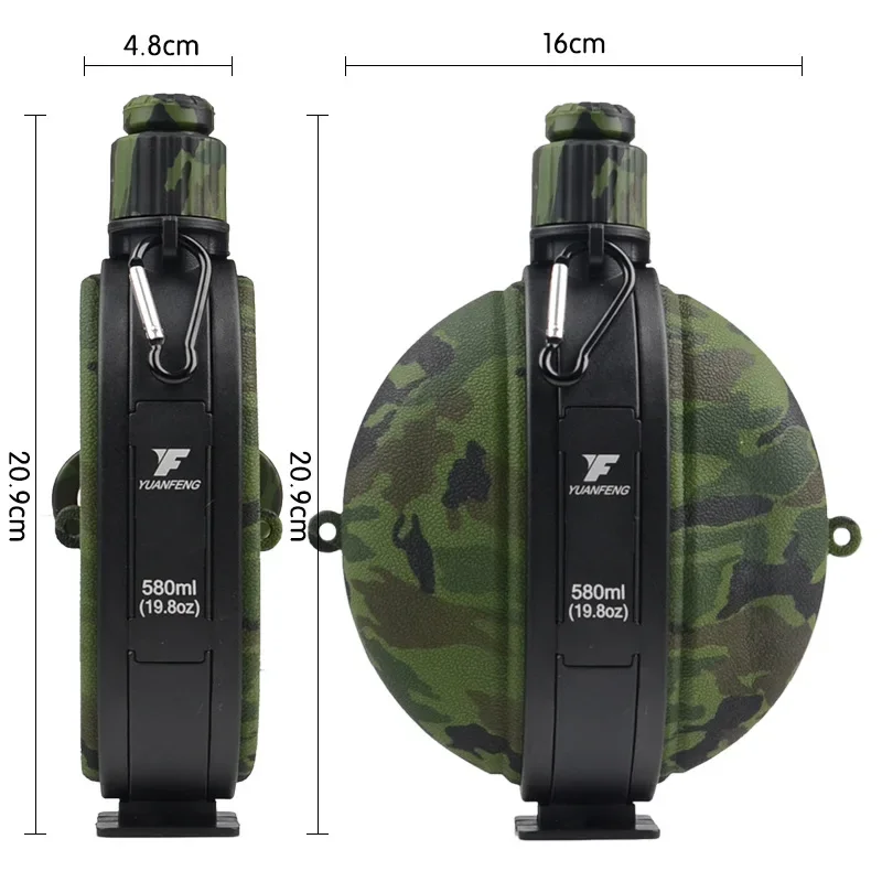 Silicone Folding Cup Outdoor Mountain Climbing Portable Multi-functional 580ML Large Capacity Sports Kettle Sports Water Bottle Portable Water Bottle Sports Water Bag