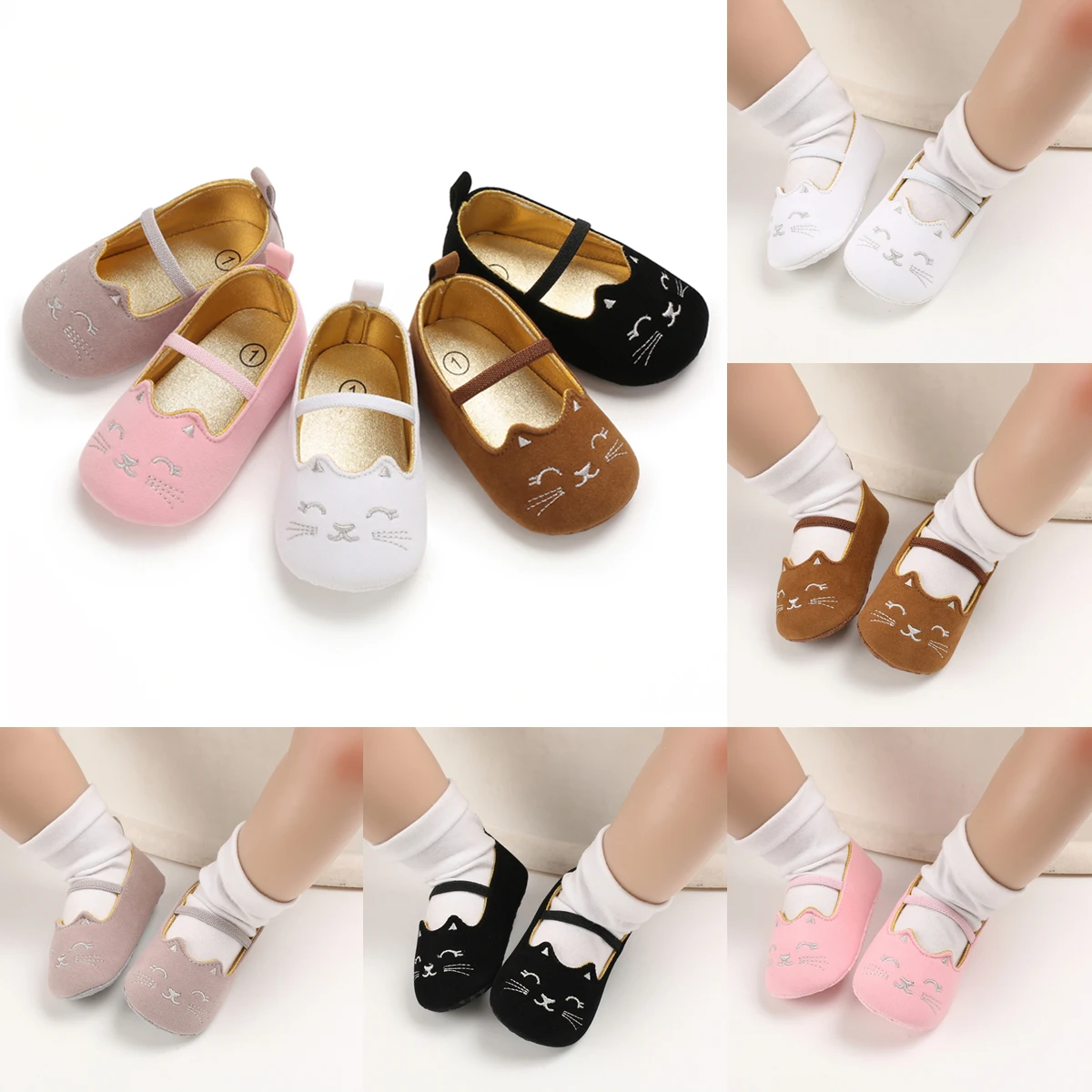 

Обувь для новорожденных мальчиков и девочек, симпатичная нескользящая обувь на мягкой подошве для малышей, обувь для первых шагов, удобная повседневная прогулочная обувь