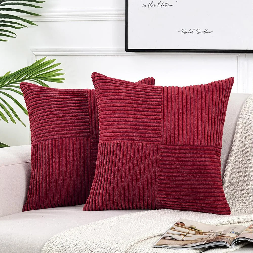 Festive Christmas Linen Pillow Covers - Snowman & Gingerbread Design