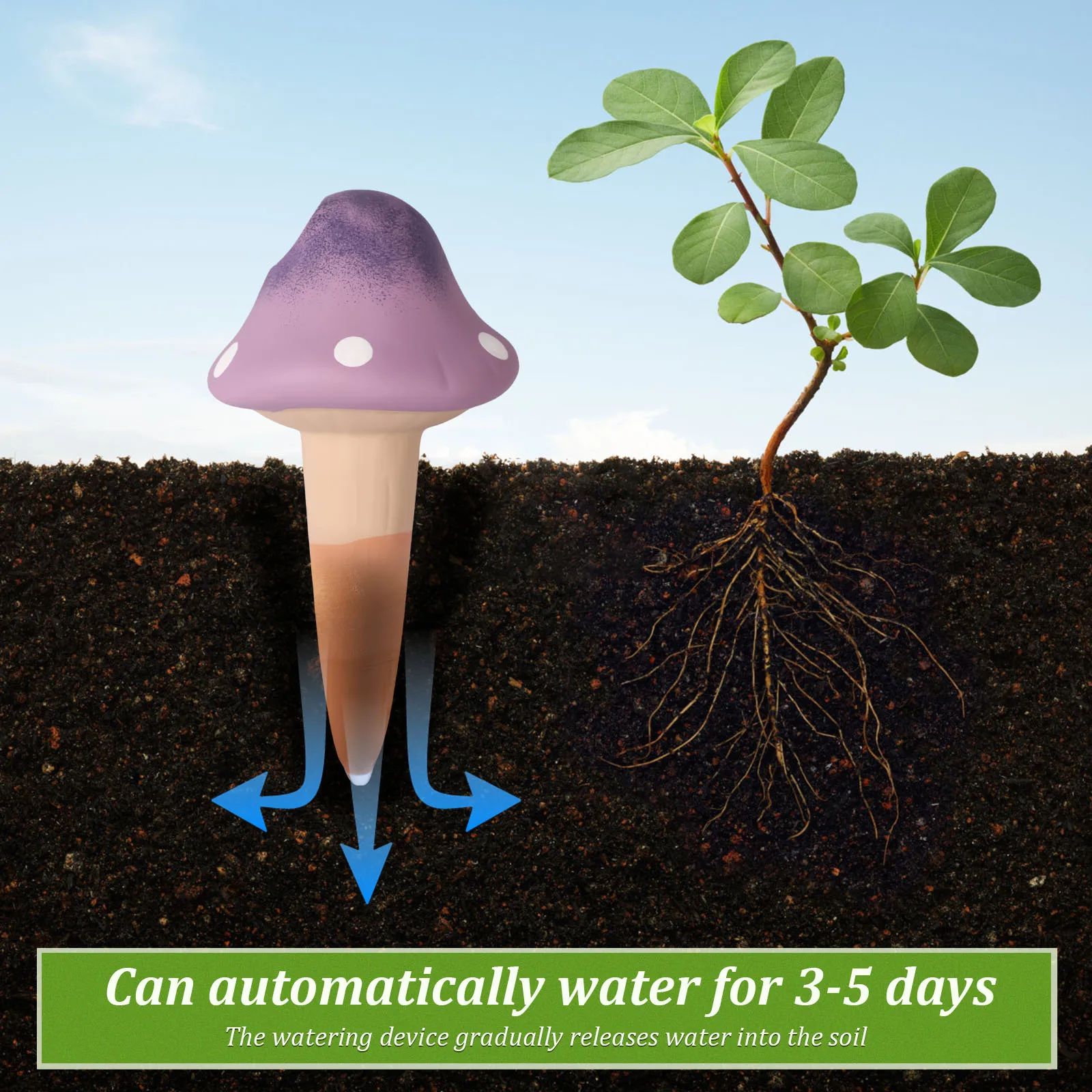 Ceramic Self Watering Plant Spikes for Indoor Outdoor Plants