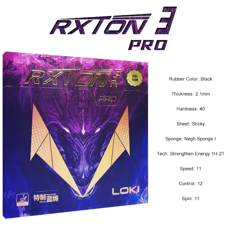 Original LOKI RXTON RXOTN 3-Pro 5-Pro 9 National Table Tennis Rubber Sticky Ping Pong Rubber Blue Sponge