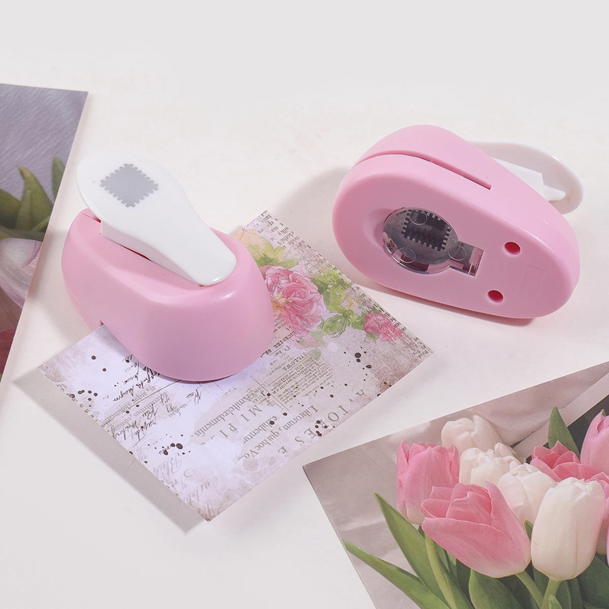 미니 직사각형 우표 펀치 레버 액션 펀처, 종이 공예, 스크랩북킹, DIY 예술 공예 용품, 학생용