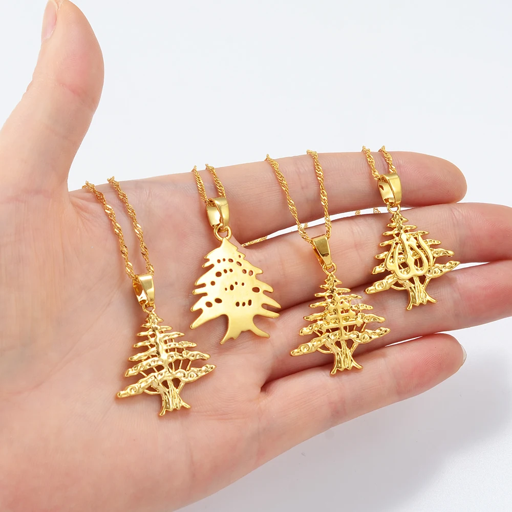 Collana Con Albero Di Cedro Del Libano,Catena Vintage Con Bandiera Libanese,Ciondolo Con Contorno Di Mappa Cava,Gioielli Da Donna,Uomo,Fascino Etnico,Collana Di Lucidatura Di Moda,Ragazze Unisex,Bian