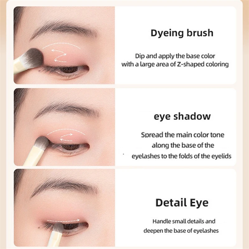 Natural Eye Makeup Brush Set Professional Soft Eyeshadow Brushes_voghion.com