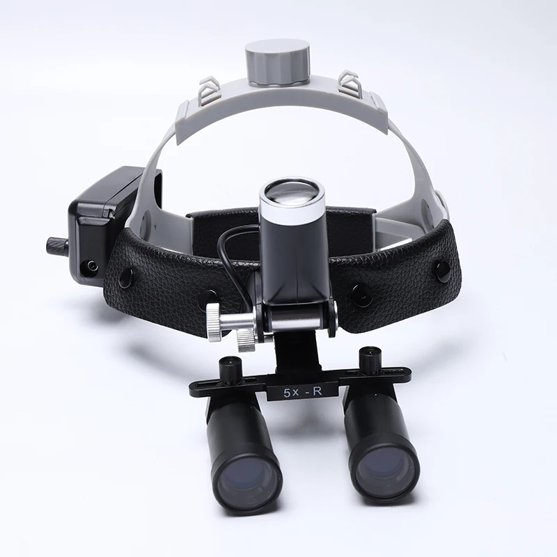 

5X Headband Binocular Loupes Brightness Spot Adjustable Headlamp Dental Loupes Medical Headlight Headlamp Surgical Head Light