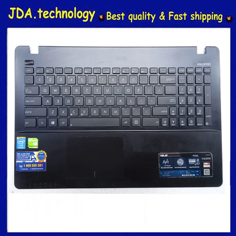 

MEIARROW 96%New/Orig Upper case for Asus X550 X550C 15.6" Palmrest US keboard Upper Cover Touchpad Assembly ,Black