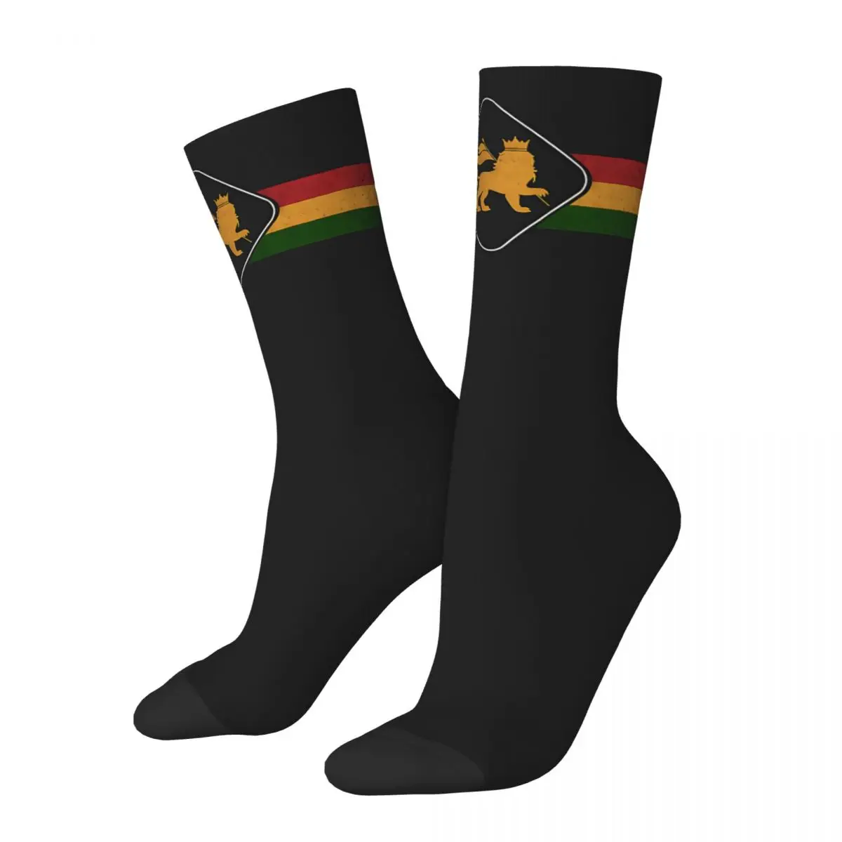 

Retro Rasta Lion Session Men's Socks Rastafari Rasta Unisex Street Style Seamless Printed Happy Crew Sock Gift