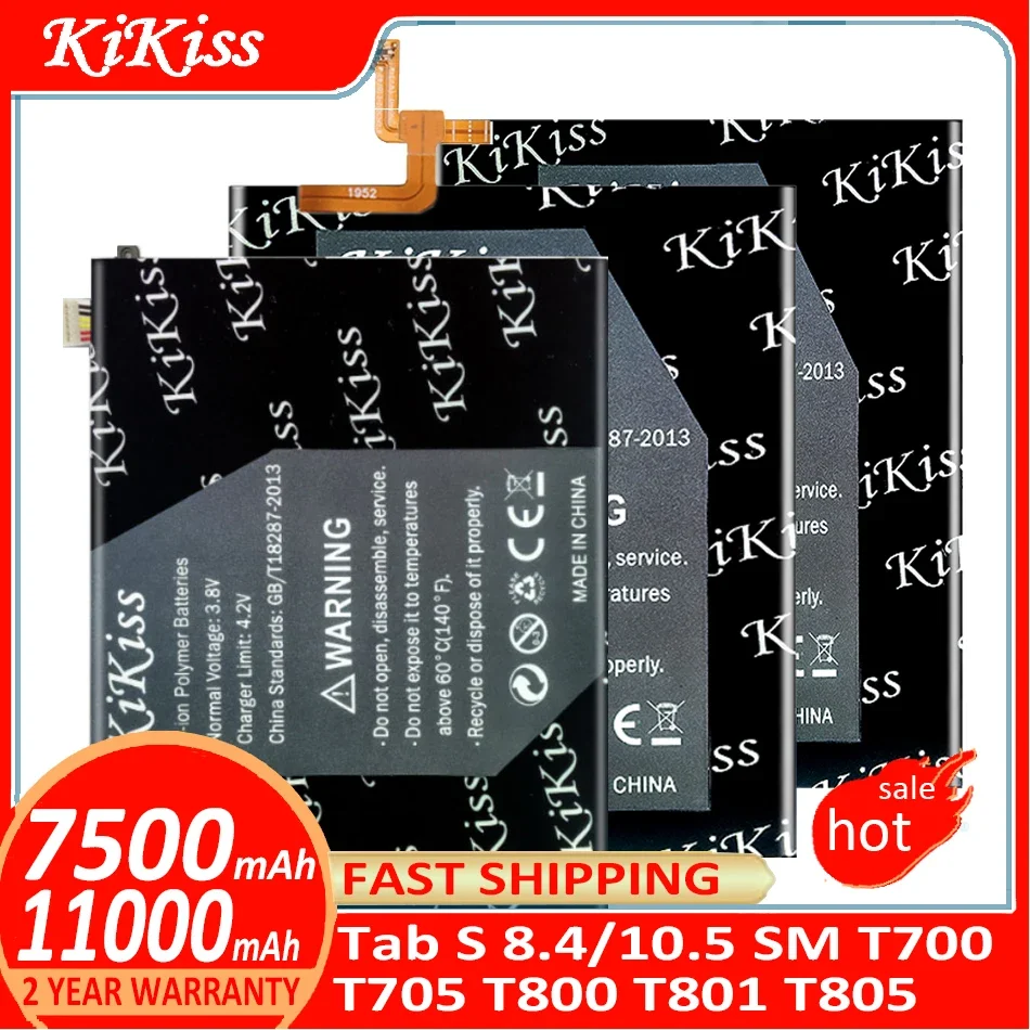 

KiKiss Battery EB-BT705FBE EB-BT800FBE For Samsung GALAXY Tab S 8.4/10.5 SM T700 T705 T800 T801 T805 Batteries + free tloos
