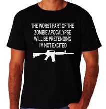 

Zombie Apocalypse Excited Funny Horror Scary Movie T-Shirt. Summer Cotton Short Sleeve O-Neck Mens T Shirt New S-3XL