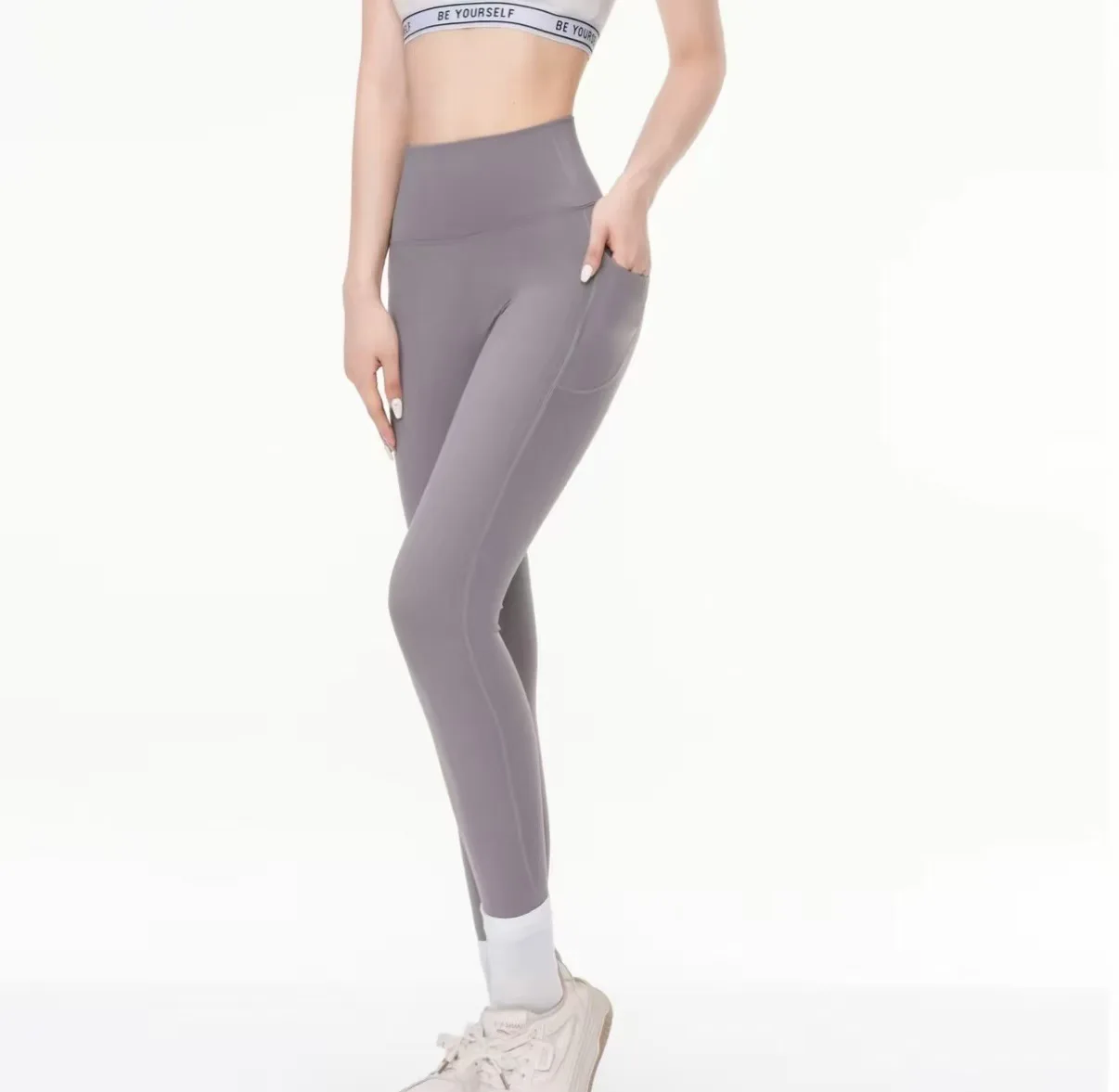 Women's Workout Leggings with Pockets, High Waist Yoga Pants for Running & Cycling, Tummy Control Fitness Tights 6