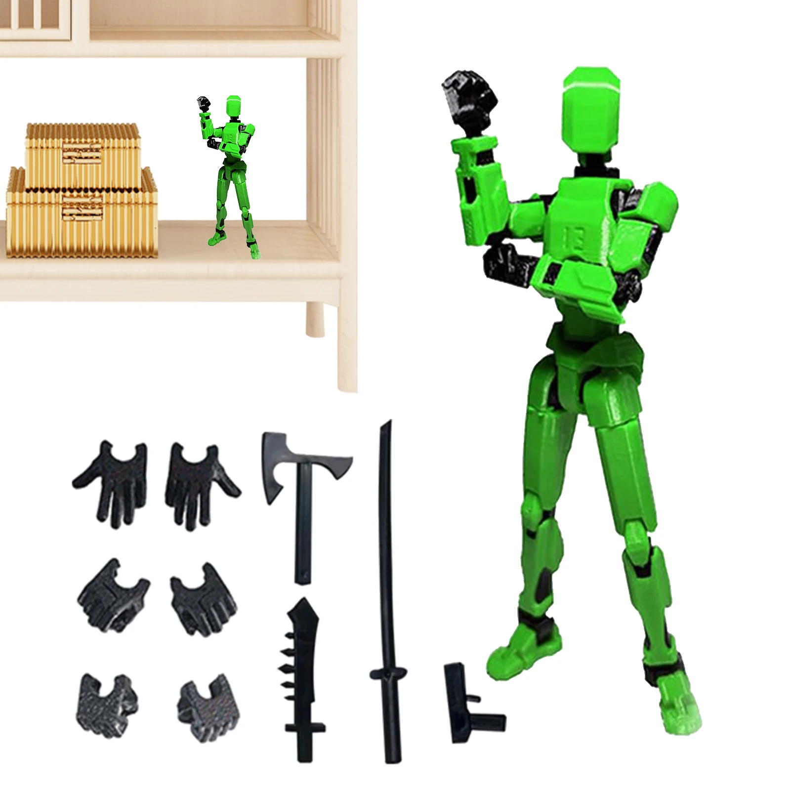 Full Joint Action Figure 3D Mini Action Figure with Full Body 13 Articulated Joints Movable Figures for Coffee Table Bookshelf 6