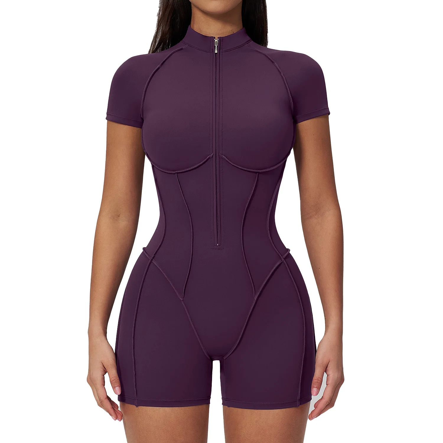 Bodysuits Backless Sports Overalls Women Gym Rompers Sportswear Breathable Bodysuits Women One-Piece Suit Short Yoga Jumpsuits 2
