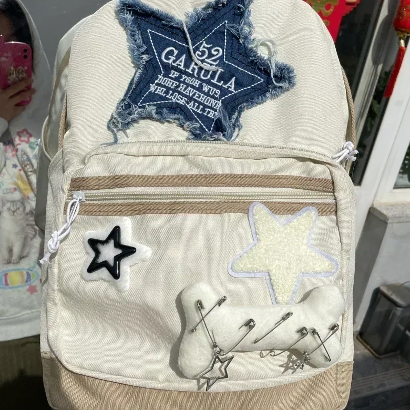 Y2K Korean Kawaii Book Bag Cute Star School Girl Backpack Student