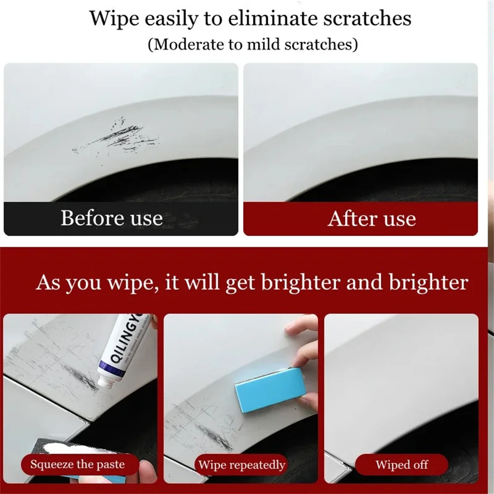 Car Scratch Remover Car Polishing Kit Car Scratch Repair Wax Kit Grinding Paste Paint Care Auto Body Compound Polishing Cleaner Auto Polishes Care Set Repair Tool