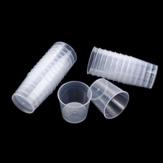 Liquid Measurement Volumetric Measuring 20Pcs Disposable Clear Cup