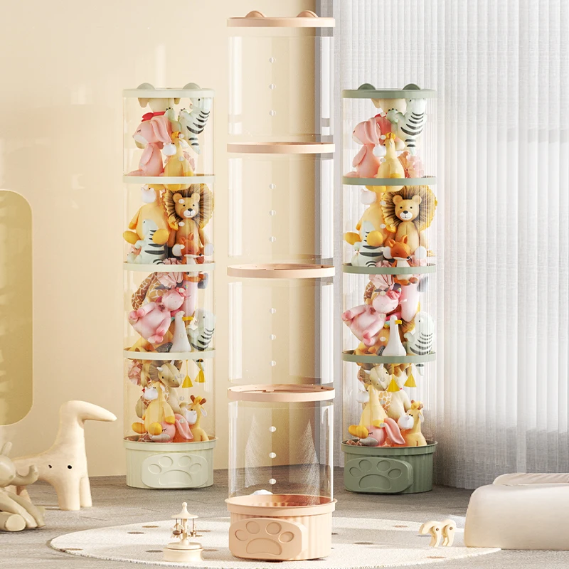 Stackable Toy Organizer Doll Storage Tube Suitable for Home and Bedroom Storage Holiday Decoration christmas storage box