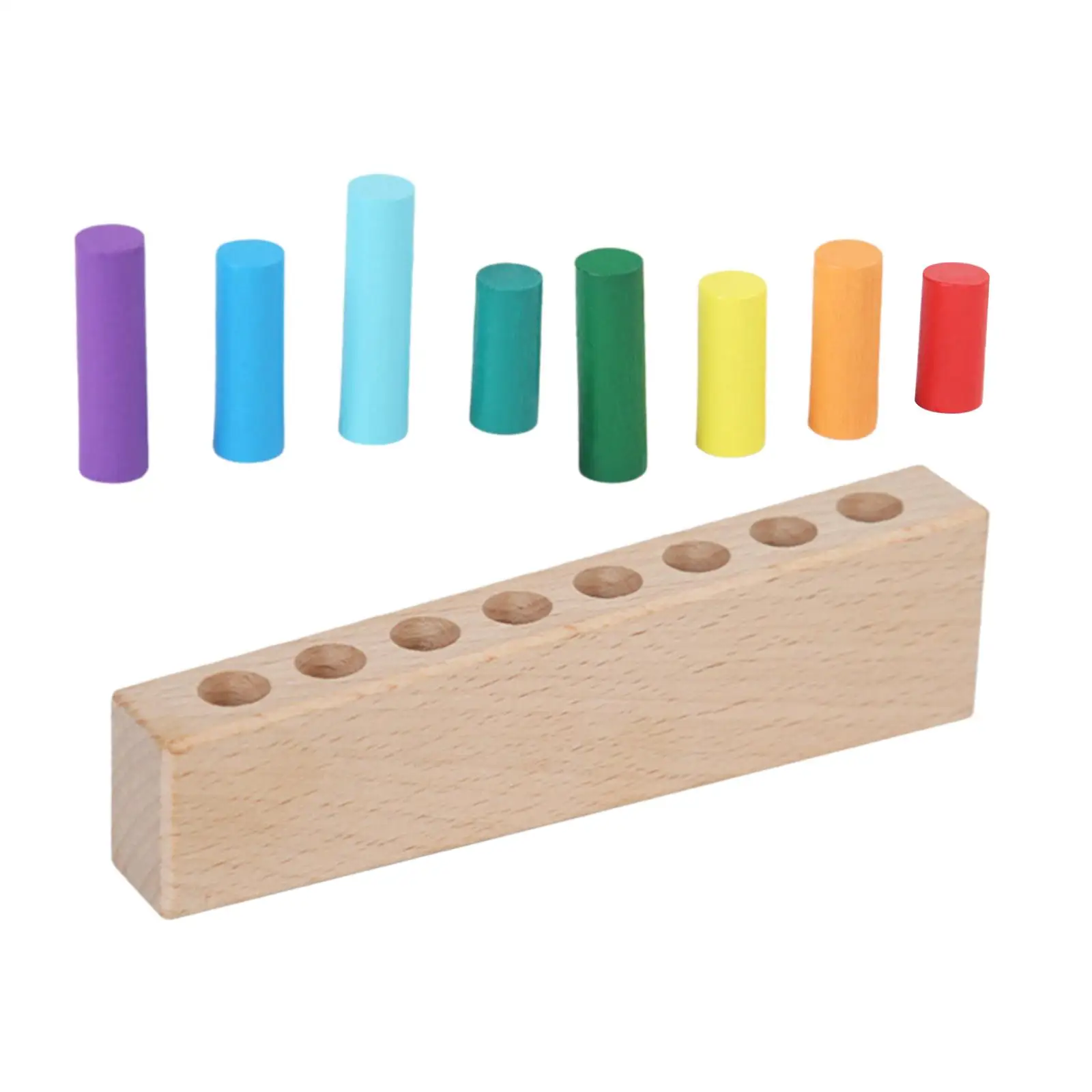 

Wooden Montessori Sticks Toys for Kids Fine Motor Skill Travel Game Matching Sensory Toys Learning Activities for Children