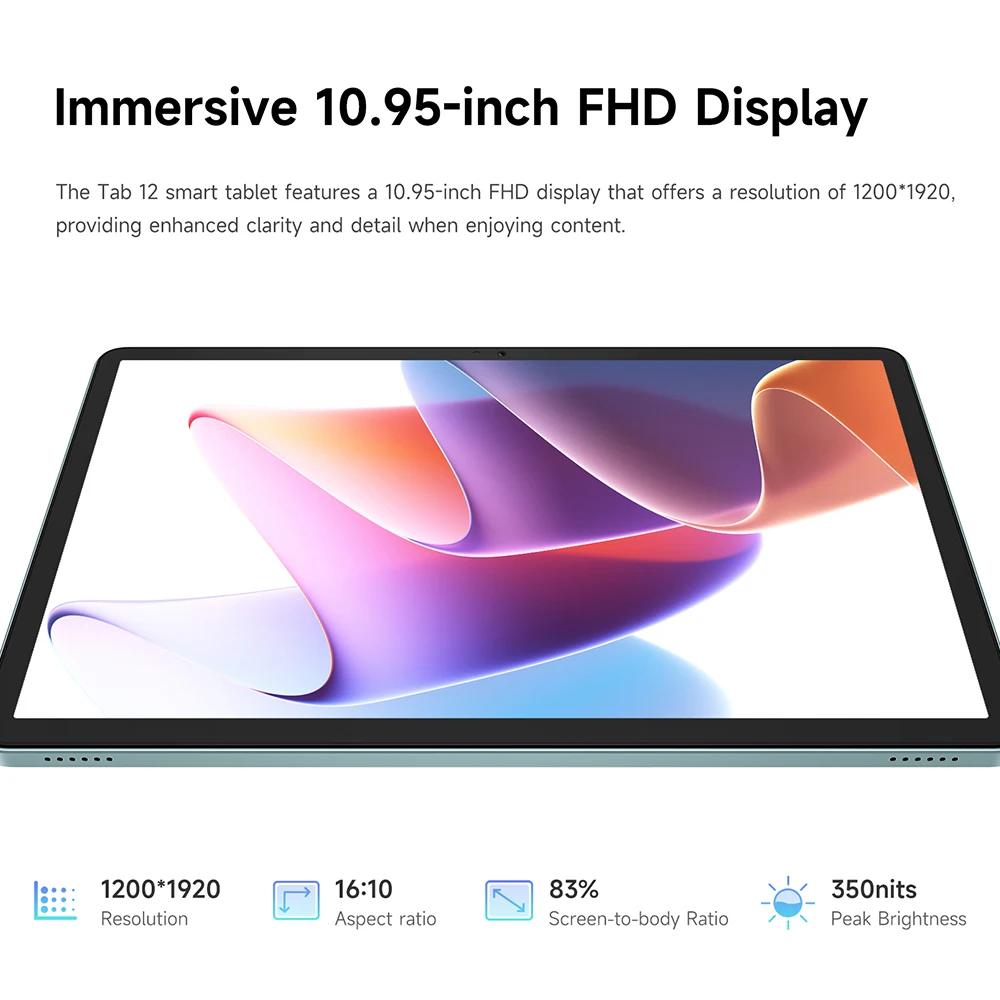 Fossibot Tab 12 10.95" FHD Display Tablet 18GB RAM+256GB ROM Android 14 Tablets Octa-core 1.6GHz 7000mAh Battery Tablet PC 5