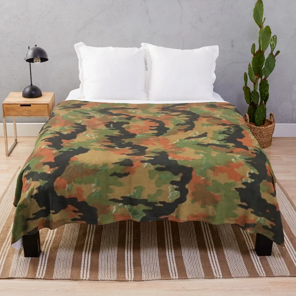 

Waffen SS Leibermuster camo pattern 1945 Throw Blanket bed plaid manga Blankets