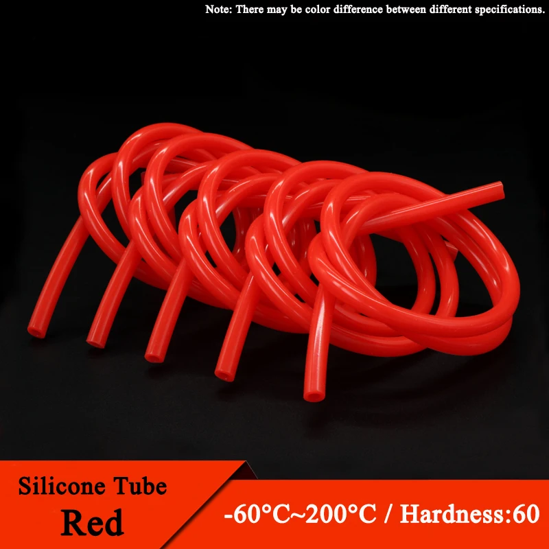 1/5/10m Food Grade Red Silicone Rubber Hose Id 0.5 1 2 3 4 5 6 7 8 9 10