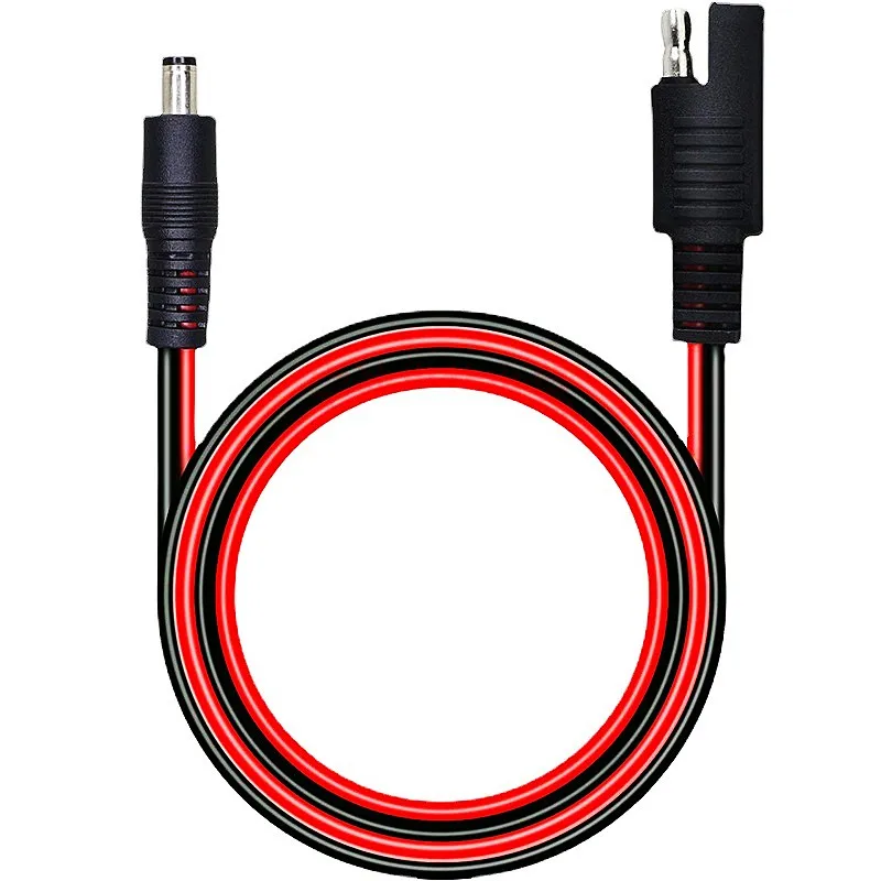 14AWG 60cm SAE to DC 5.5*2.1 mm Male Cable Quick Disconnect Wire Harness Extension Cable Portable Powers Motorcycle 2PCS/LOT