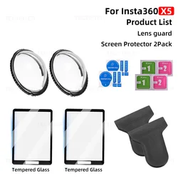 Screen Protector & Lens Guard Cap Kit with Tempered Glass Film - Anti - Scratch Protective Camera Accessories (X5Tempered Glass SET)