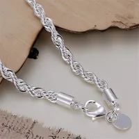925 Sterling Silver 4MM Twisted Rope Bracelets For Women Men Fashion Minimalist Couple Chain Bracelet Male Unisex Jewelry Gifts - Image 5