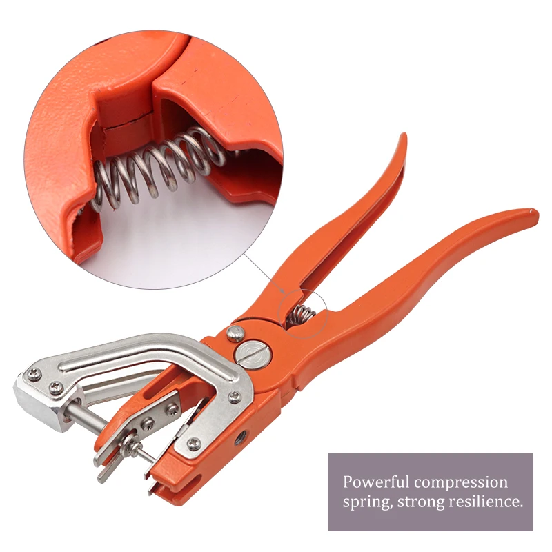 Livestock Cattle Goat Ear Tag Pliers Vertical Hydraulic Animal Control Device Applicator Puncher 1Pcs livestock ear tags animal ear pliers