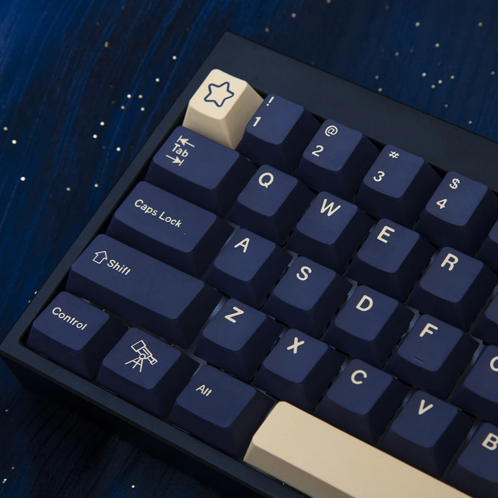Kbdiy Pbt Gmk Stargaze Perfil Personalizado 124 Teclas Keycap Cereja Caps para Interruptor mx Teclado Gaming Mecânico Gh60 64 68 84 87 104 - Imagem 5