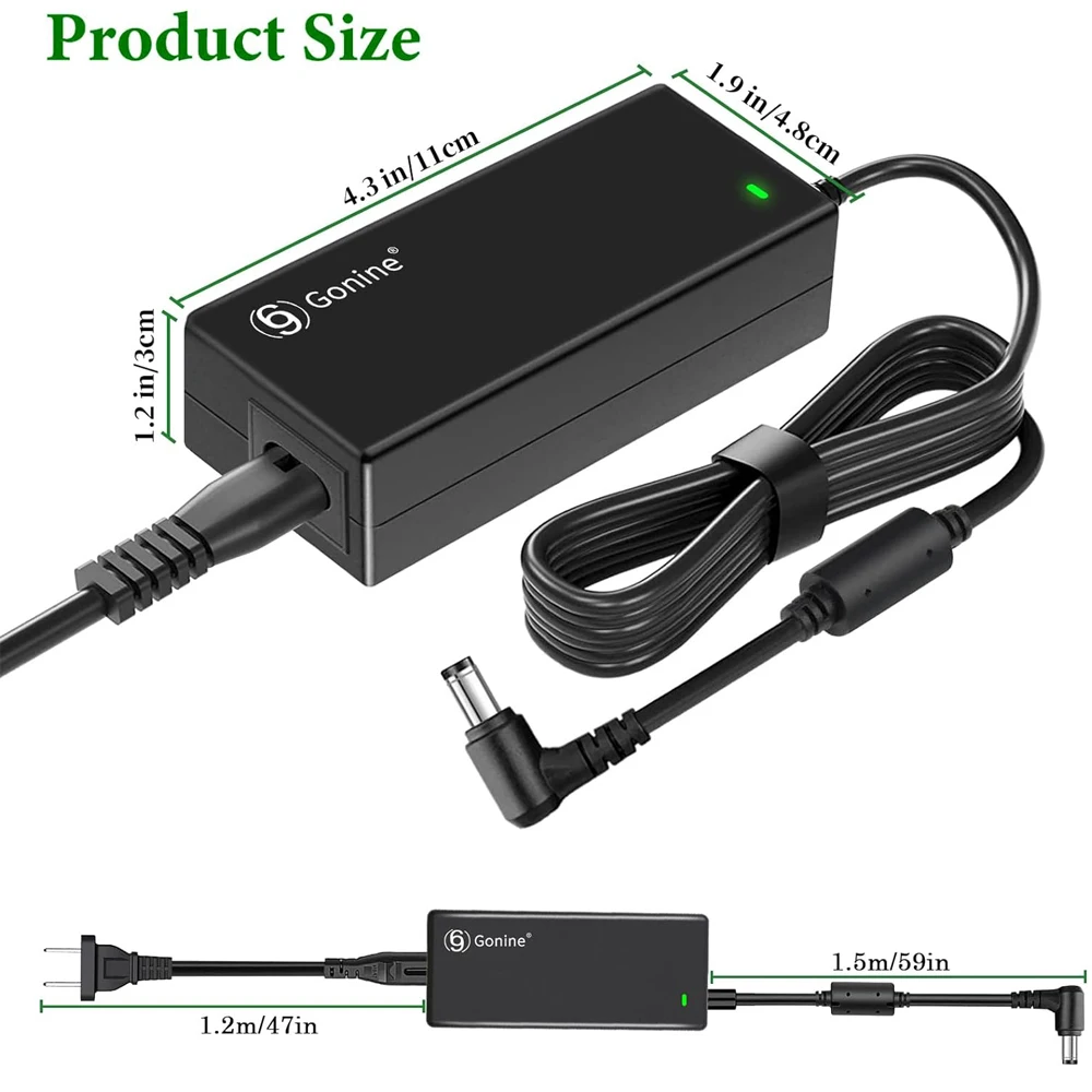 19V AC Power Adapter for HP Pavilion 20 23 25 27 Inch