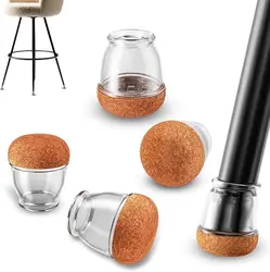 8PCS Clear Silicone Floor Protectors for Chair Legs - Noise - Reducing Furniture Foot Covers (Bronze)