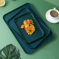 Nordic Style Food Storage Tray Rectangular Shallow Plate Creative Fruit Bread Barbecue Pastry Dishes Kitchen Utensil 2