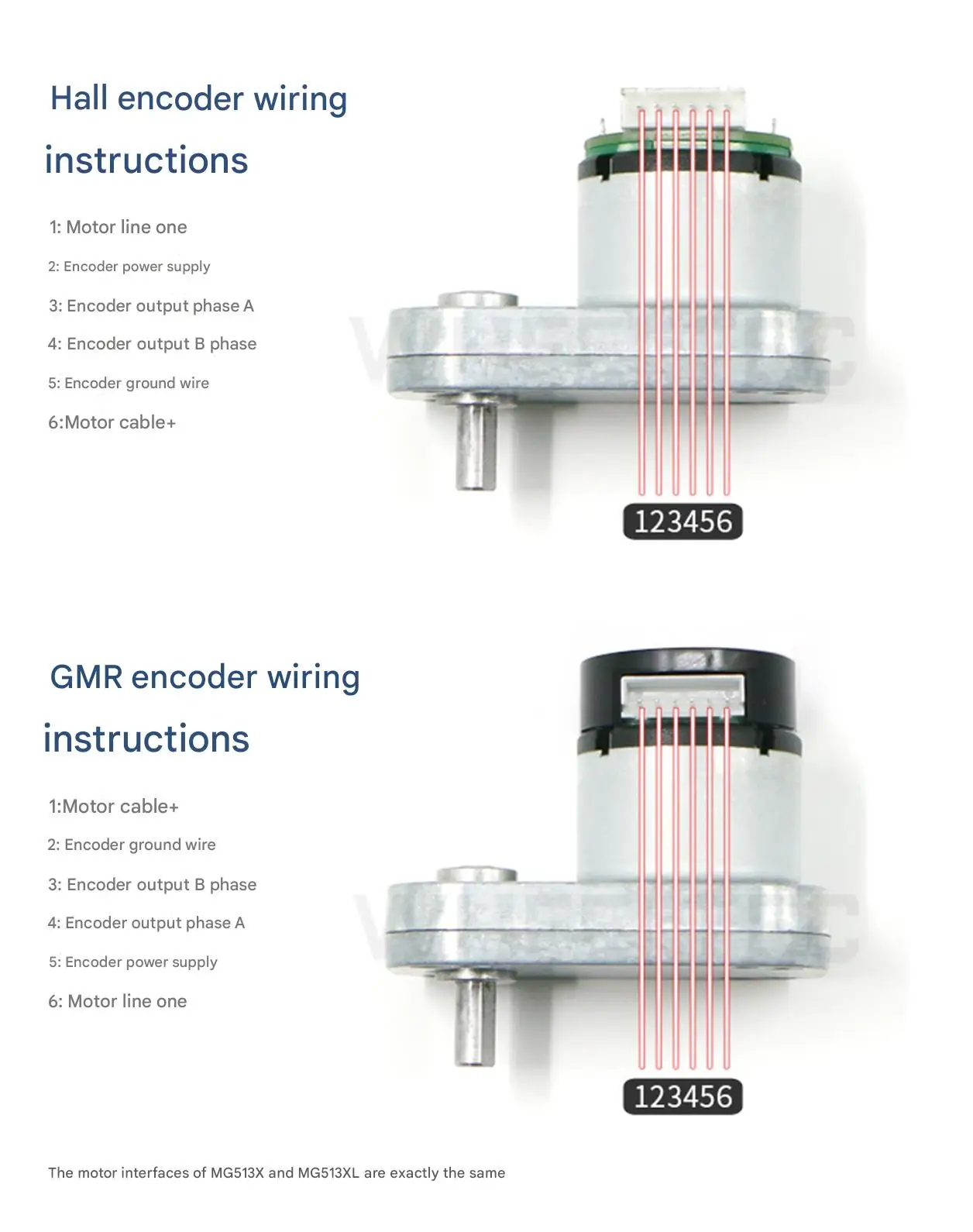 WHEELTEC MG513X, MG513XL DC Gear Motors