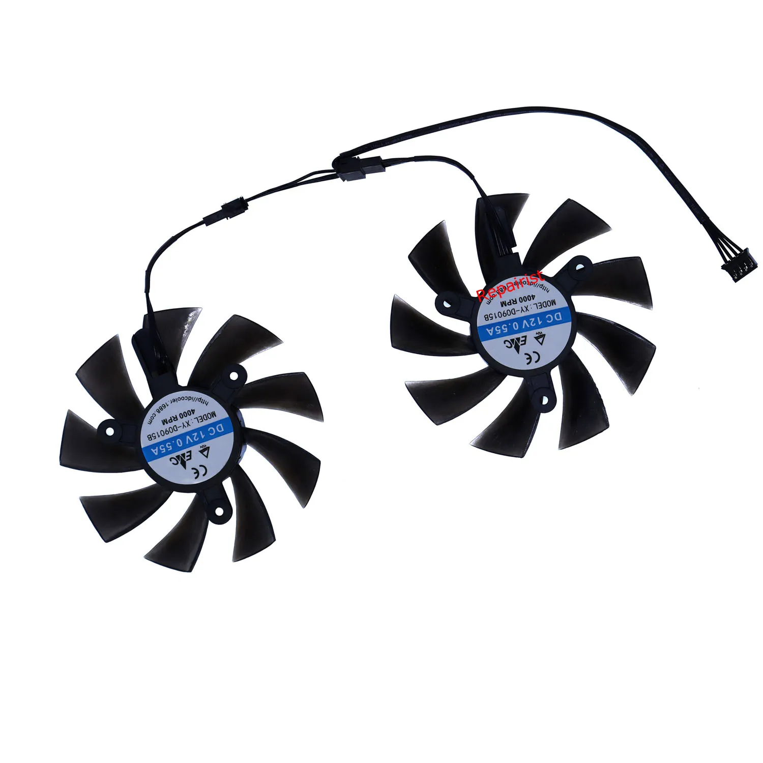 

2Pcs/Set,XY-D09015B,PLA09215B12H,Graphics Card Fan,VGA Cooler,For JIESHUO RTX 3060 12G,For JIESHUO RTX 3070 8g,JIESHUO RX 580 8G