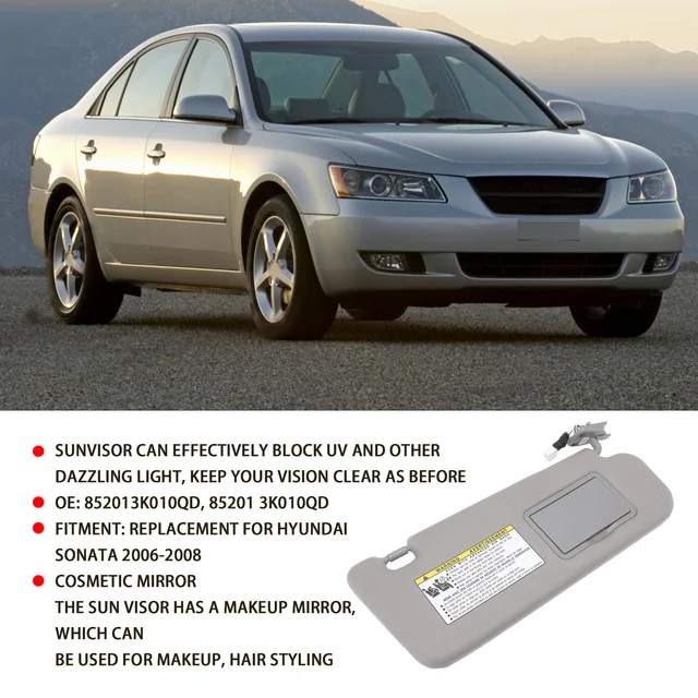 Pare-Soleil Avant Droit Côté Passager 7431002G40B0 Gris Côté Passager