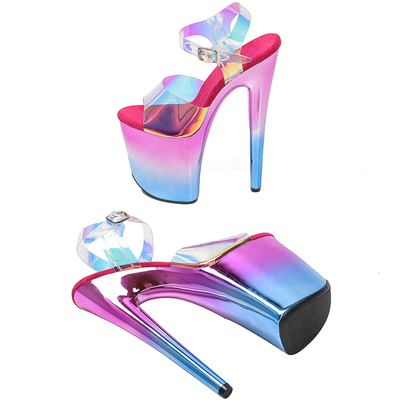Leecabe 20cm/ 8inches TPU upper platform  high heel sandals  pole dance shoes