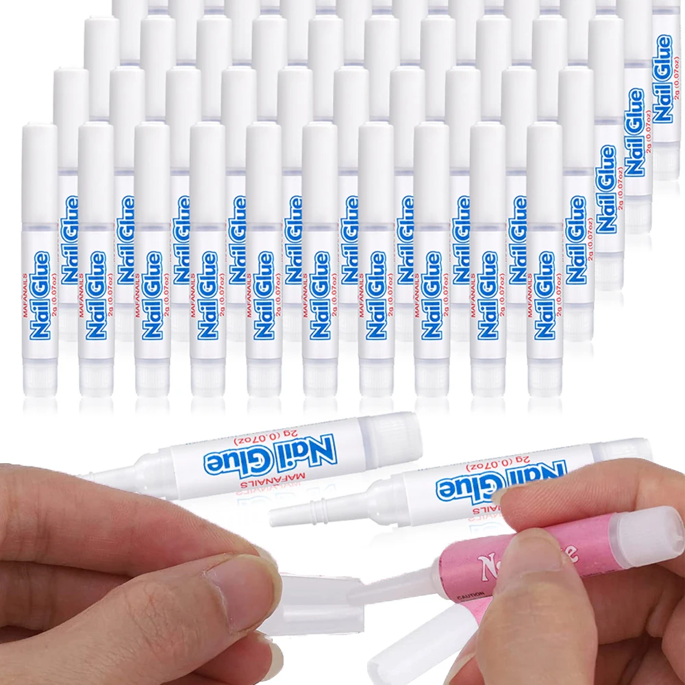 

100/50/10PCS Mini False Nails Glue Net-2g Strong Adhesive Acrylic Tips Glue For Rhinestone Broken Nails Manicure Extension Glue