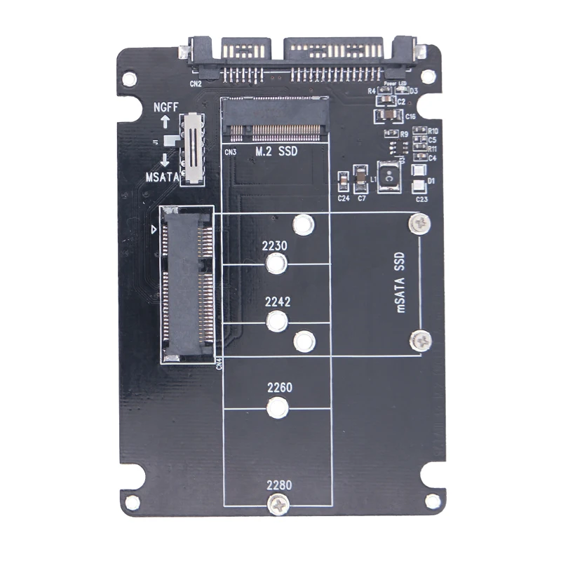 M2 mSATA-USB 어댑터 M2/mSATA-SATA 라이저 보드 + SATA-USB3.0 케이블 컨버터 외장 mSATA M.2 SATA SSD-USB 어댑터