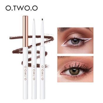 O.TW O.O 방수 아이라이너 젤 펜슬, 오래 지속되는 울트라 파인 스무스, 하이 피그먼트 화이트 아이 라이너 펜슬 메이크업, 4 색