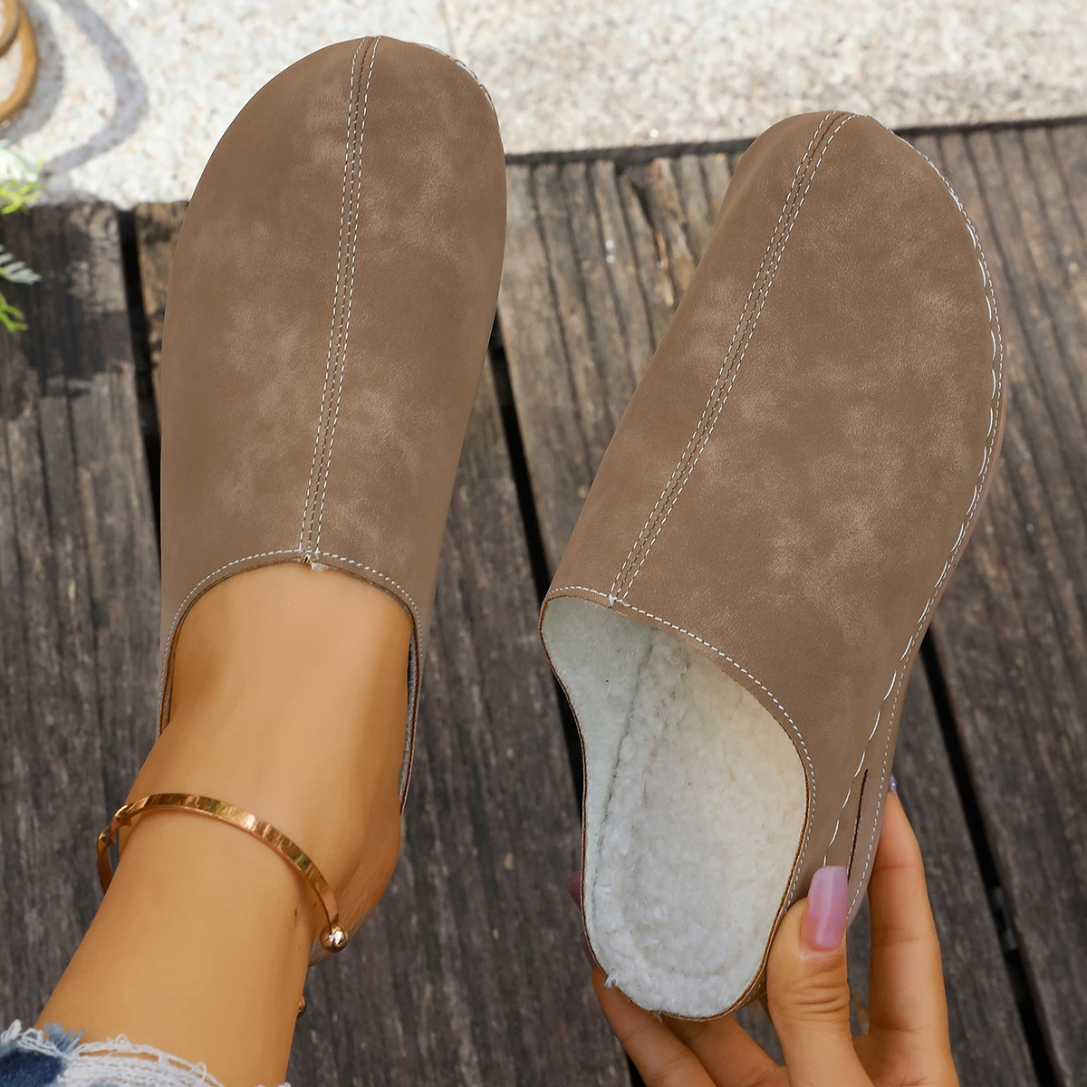 Retro Aushöhlen Dicken Absätzen Sandalen Frauen Sommer Leichte High Heels Hausschuhe Frau Plus Größe Outdoor Plattform Sandalen 43 – Detail 15