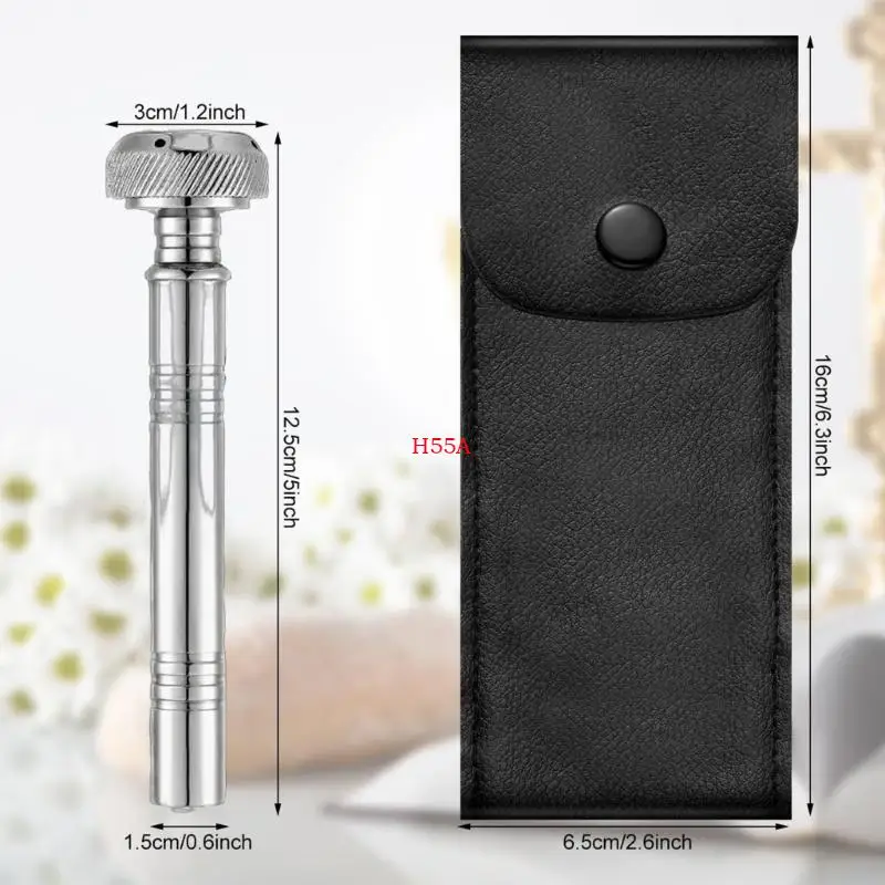 H55A Holy Water Sprinkler, Holy Water Container With Leather Case for Religious Event and Baptisms Blessing Instrument