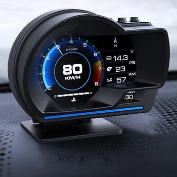 Nuovissimo Display Head-Up A501 per Auto, OBD2 Smart HUD, Indicatore Turbo, Contachilometri Digitale, Allarme di Sicurezza, Temperatura Acqua e Olio, Contagiri Auto