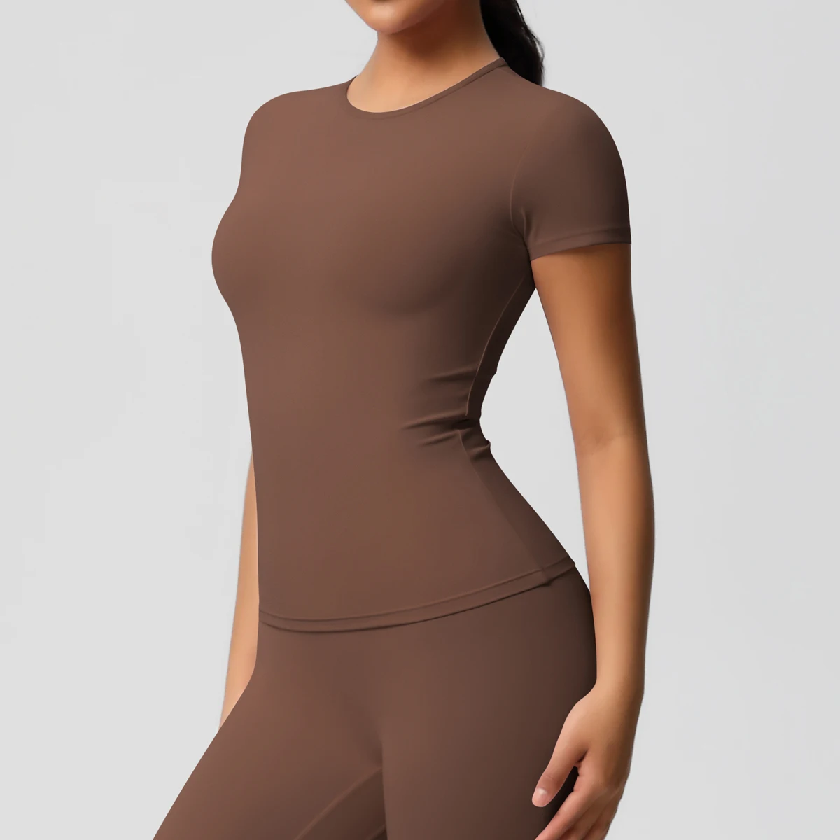 High Elastic Dry Fit Sports Top - Womens Breathable Gym T-Shirt