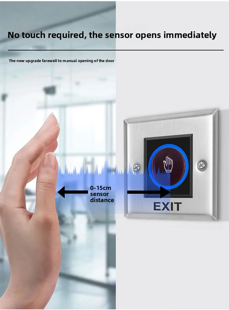 KOB stainless steel waterproof access control switch normally open and normally