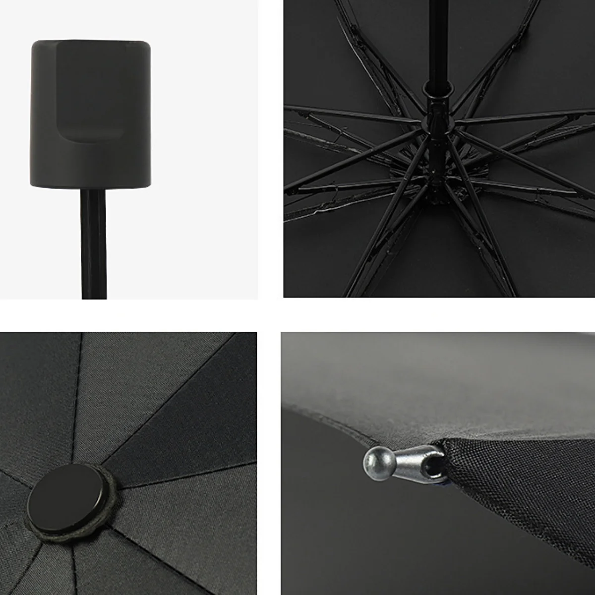 Folding Umbrella Wind Resistant Umbrella Windproof Umbrella Manual Umbrella Foldable Manual Umbrella, Waterproof and Windproof Umbrella, Anti-UV Umbrella for Sunny Or Rainy Days, Simple Solid Color Umbrel